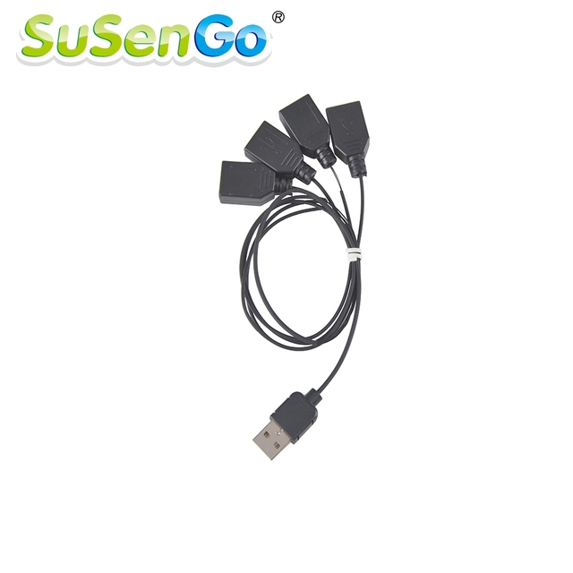 Klocki SuSenGo: czarny usb-hub 1-7 portów USB do oświetlenia LED akcesoria oświetleniowe wysokiej jakości - Wianko - 5