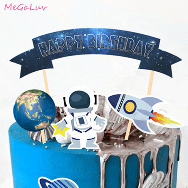 Kosmos Urodziny - Balony Rakietowe, Talerze, Obrus, Planeta Galaxy - Dekoracje DIY - Wianko - 12