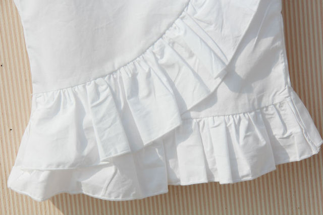 Wygodna bawełniana bluzka z falbankami dla dziewczyny, kolor biały, rękaw 3/4 - Wianko - 23