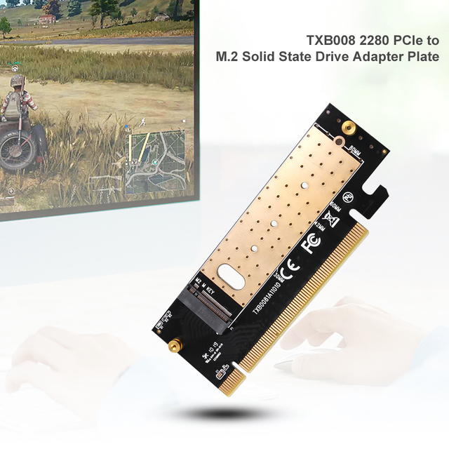 Adapter M.2 NVME SSD NGFF do PCIE 3.0 x16 x4 - karta rozszerzeń, pełna prędkość, wsparcie dla rozmiarów 2230-2280 SSD - Wianko - 3