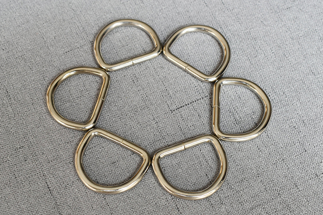 Srebrna klamra D-ring o wysokiej jakości, 25mm, do plecaka, torebki, pasków i obroży dla zwierząt - Wianko - 7