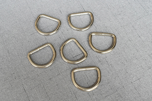 Srebrna klamra D-ring o wysokiej jakości, 25mm, do plecaka, torebki, pasków i obroży dla zwierząt - Wianko - 8