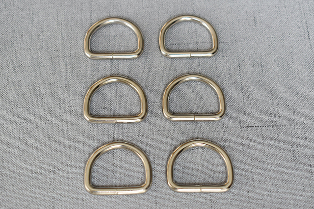 Srebrna klamra D-ring o wysokiej jakości, 25mm, do plecaka, torebki, pasków i obroży dla zwierząt - Wianko - 5