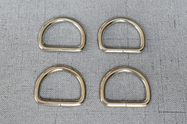 Srebrna klamra D-ring o wysokiej jakości, 25mm, do plecaka, torebki, pasków i obroży dla zwierząt - Wianko - 3