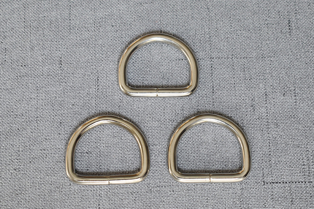 Srebrna klamra D-ring o wysokiej jakości, 25mm, do plecaka, torebki, pasków i obroży dla zwierząt - Wianko - 2