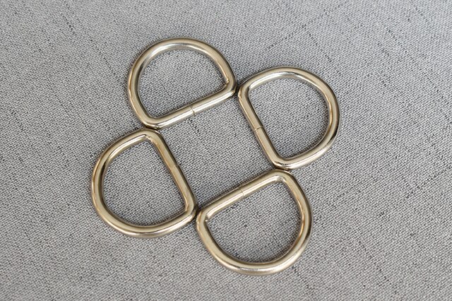 Srebrna klamra D-ring o wysokiej jakości, 25mm, do plecaka, torebki, pasków i obroży dla zwierząt - Wianko - 4