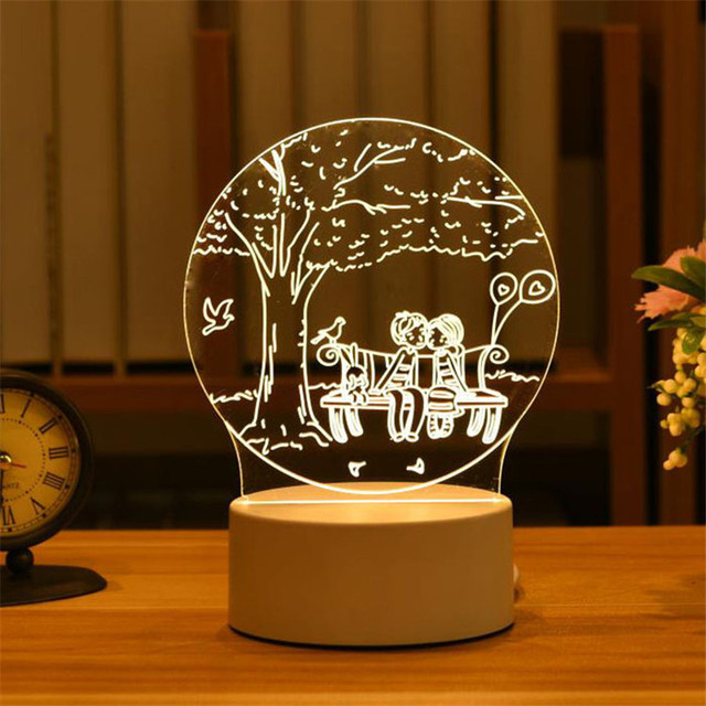 Girlanda drzewo ełk 3D - ozdoba choinkowa, lampka nocna USB - prezent świąteczny Navidad 2022 Nowy Rok - Wianko - 3