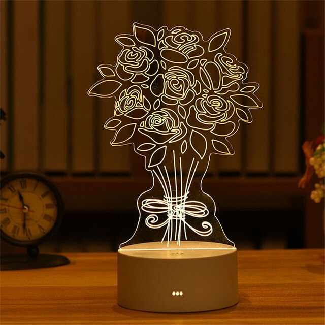 Girlanda drzewo ełk 3D - ozdoba choinkowa, lampka nocna USB - prezent świąteczny Navidad 2022 Nowy Rok - Wianko - 2