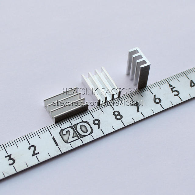 Akcesoria do chłodzenia radiatora aluminiowego CPU GPU IC chip pamięci, 5 sztuk, 16x11x5mm - Wianko - 2