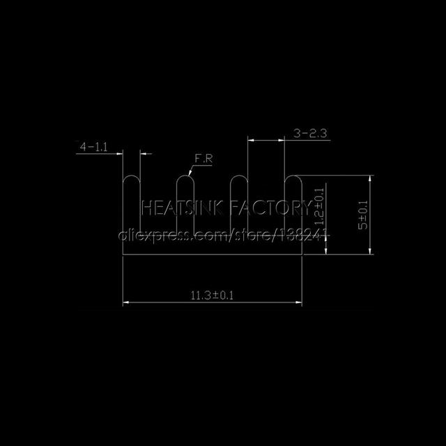 Akcesoria do chłodzenia radiatora aluminiowego CPU GPU IC chip pamięci, 5 sztuk, 16x11x5mm - Wianko - 3