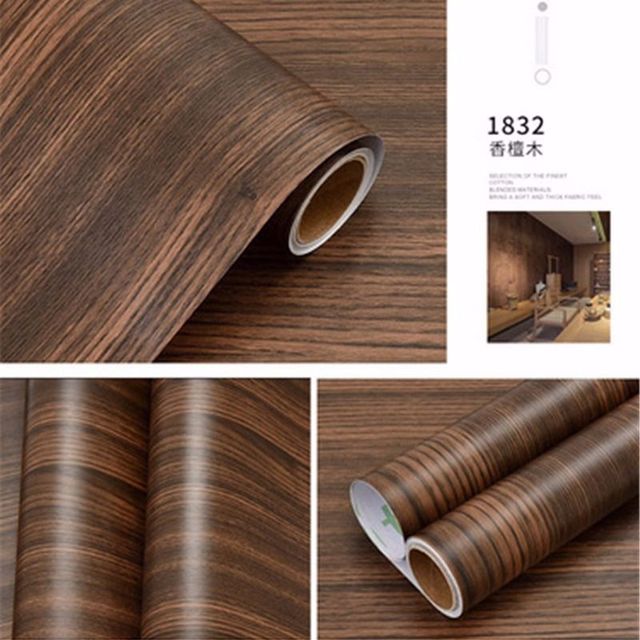 Samoprzylepne tapety z PVC imitujące drewno ziarno do renowacji mebli - naklejki winylowe w paski na ściany w rolkach - Wianko - 13