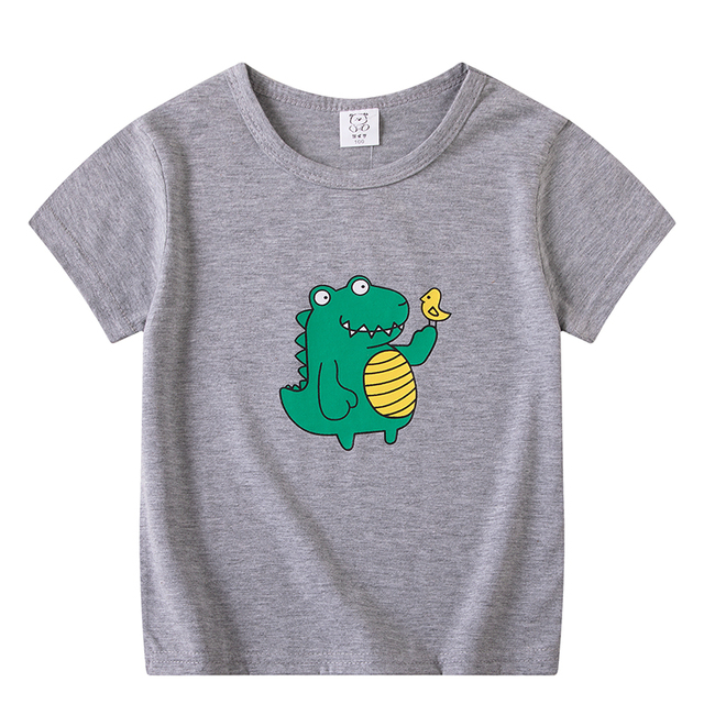 Koszulki z krótkim rękawem dla chłopców - stroje butikowe 2021, modne bawełniane ubrania z animowanym wzorem kaktusa - Wianko - 5