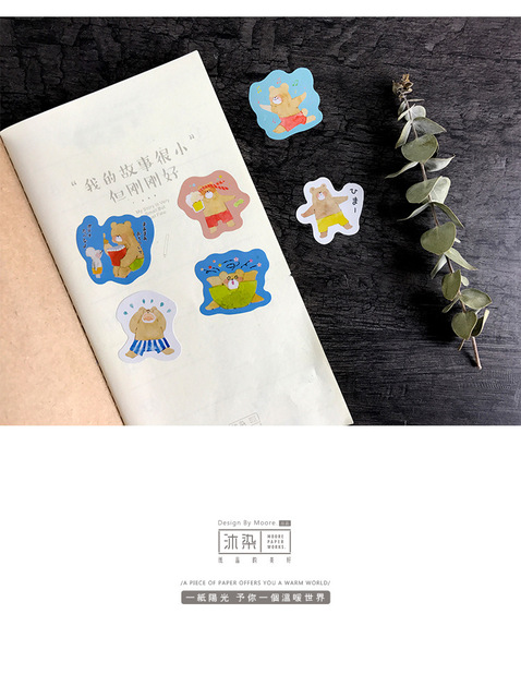 Kawaii Planner Scrapbooking - paczka 40 sztuk samoprzylepnych materiałów biurowych Escolar szkolnych do Cactus bonsai pamiętnika - Wianko - 14