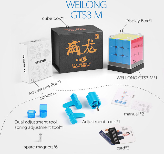 Kostka magnetyczna MoYu WeiLong WR M 2021 - Weilong GTS V2, GTS3M, V3 - Magiczne kostki 3x3x3 - Wianko - 11