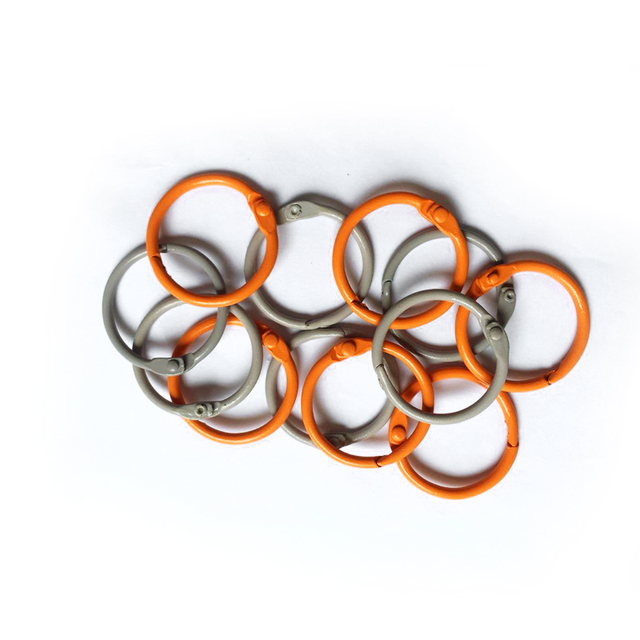 Kolorowy metalowy pierścień notatnik 30mm z dowolnymi liśćmi dla biura i DIY - 12 sztuk - Wianko - 7