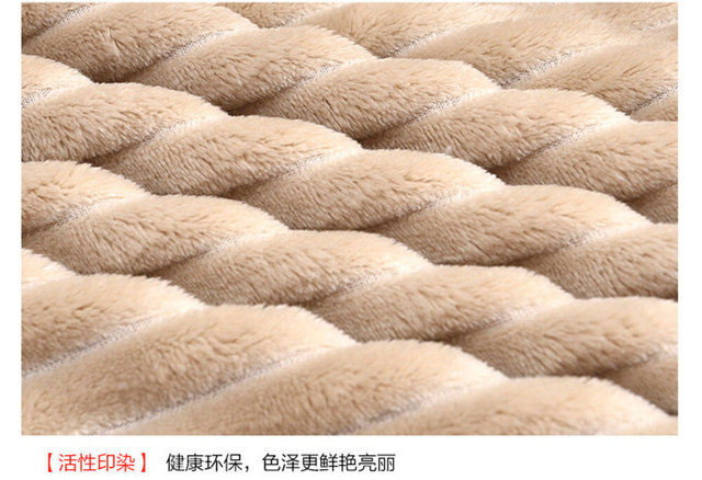 Koc polarowy Stripe Coral - pluszowy pocieszyciel dla dzieci, luksusowy, jednokolorowy na sofę i łóżko - Wianko - 18