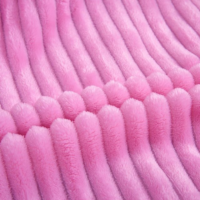 Koc polarowy Stripe Coral - pluszowy pocieszyciel dla dzieci, luksusowy, jednokolorowy na sofę i łóżko - Wianko - 7