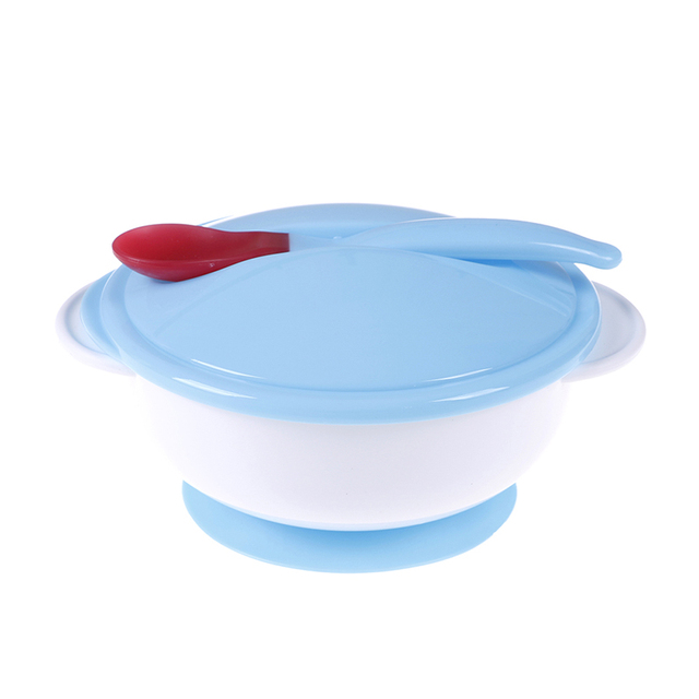 Naczynia temperaturowe dla dzieci - zestaw obiadowy Sensing z łyżeczką do karmienia i taca przyssawką - Wianko - 32