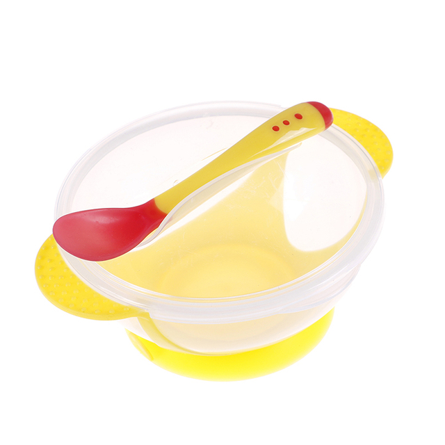 Naczynia temperaturowe dla dzieci - zestaw obiadowy Sensing z łyżeczką do karmienia i taca przyssawką - Wianko - 15
