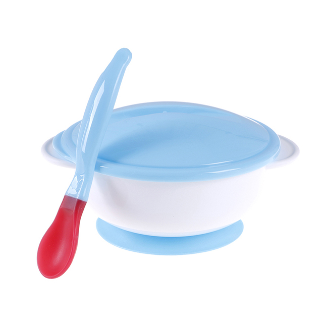 Naczynia temperaturowe dla dzieci - zestaw obiadowy Sensing z łyżeczką do karmienia i taca przyssawką - Wianko - 30