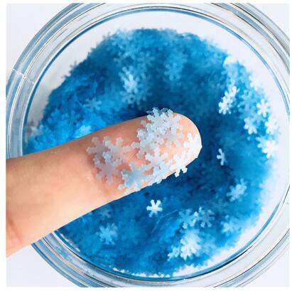 Cekiny Ultracienkie Nail Glitter płatki Paillettes 5mm kształt płatka śniegu dekoracja artystyczna 8g - Wianko - 28