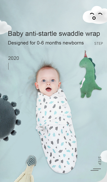 Koc przewijak dla niemowląt 0-6 miesięcy z regulowanym zamkiem - bawełna organiczna (dla chłopców i dziewcząt) - Wianko - 1