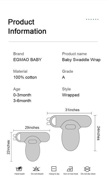 Koc przewijak dla niemowląt 0-6 miesięcy z regulowanym zamkiem - bawełna organiczna (dla chłopców i dziewcząt) - Wianko - 11