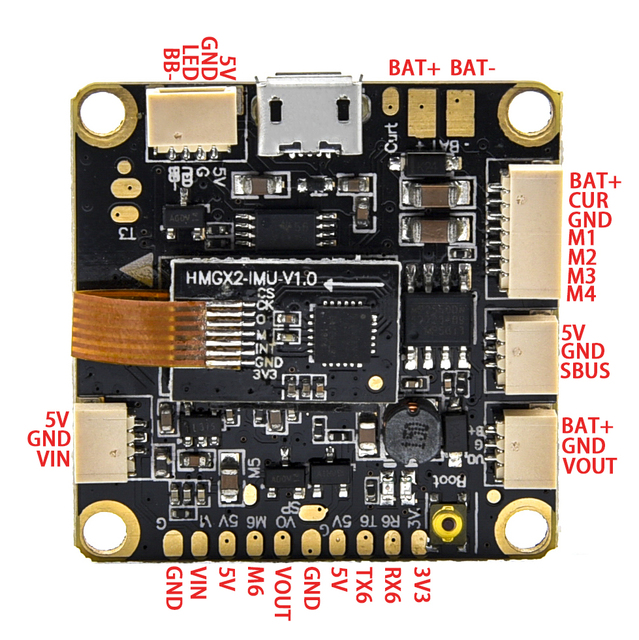 Kontroler lotu F4 / F4 PRO V2 FC / F4 V3S Plus + 30A 4w1 ESC / ośmiokanałowy 35A BLheli_S ESC dla RC FPV Racer Racing Drone - Wianko - 5