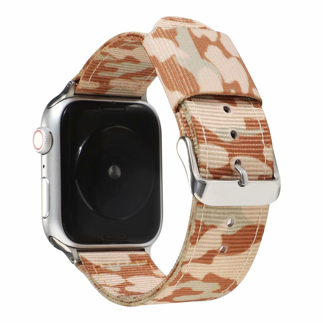 Nylonowy pasek na zegarek Apple Watch Series 5/4/3/2/1 w kamuflażu, tkanina płócienna, iWatch 42/44mm 38/40mm - Wianko - 14