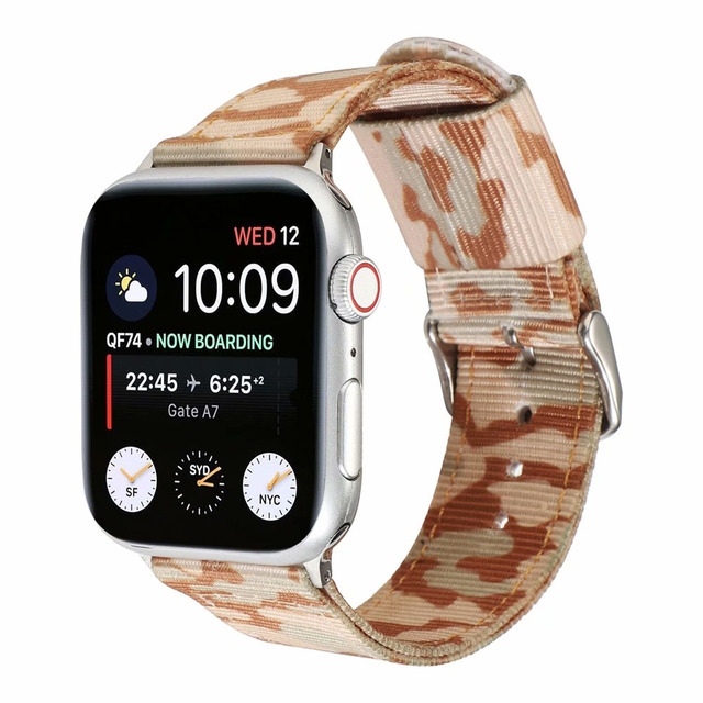 Nylonowy pasek na zegarek Apple Watch Series 5/4/3/2/1 w kamuflażu, tkanina płócienna, iWatch 42/44mm 38/40mm - Wianko - 13