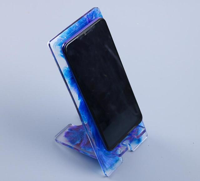 Uchwyt na telefon komórkowy z formy silikonowej i żywicy epoksydowej do DIY - podstawka pod telefon z żywicy UV, idealna do tworzenia ręcznie robionej biżuterii - Wianko - 6