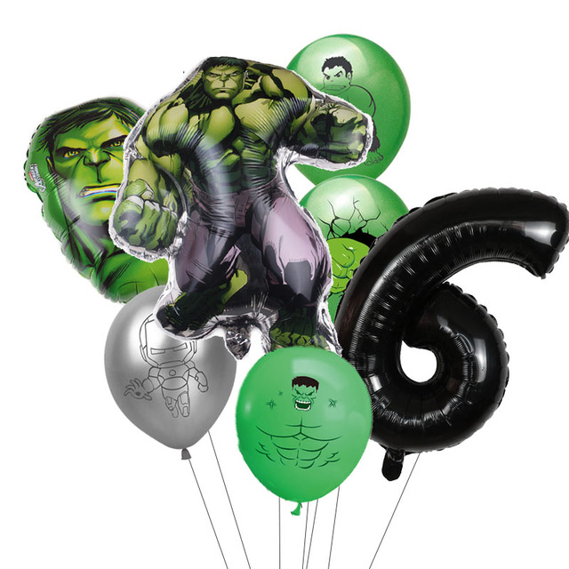 7 sztuk balonów Hulk Avengers - dekoracja urodzinowa, baby shower, prezent dla chłopca - Wianko - 7