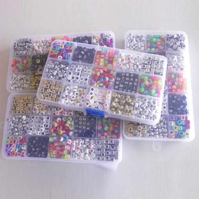 1000 sztuk różnych rodzajów akrylowych koralików do DIY bransoletki i naszyjnika dla dzieci - Wianko - 7