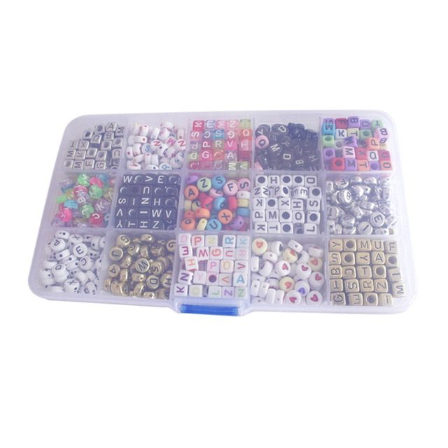 1000 sztuk różnych rodzajów akrylowych koralików do DIY bransoletki i naszyjnika dla dzieci - Wianko - 1