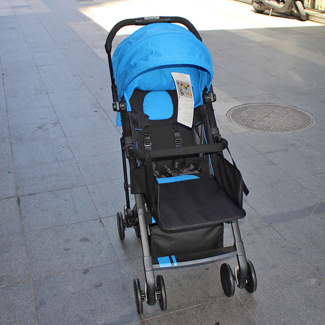 Uniwersalny wózek dziecięcy z regulowanym podnóżkiem, rozszerzonymi fotelami i pedałami - tkanina Oxford - Wianko - 11
