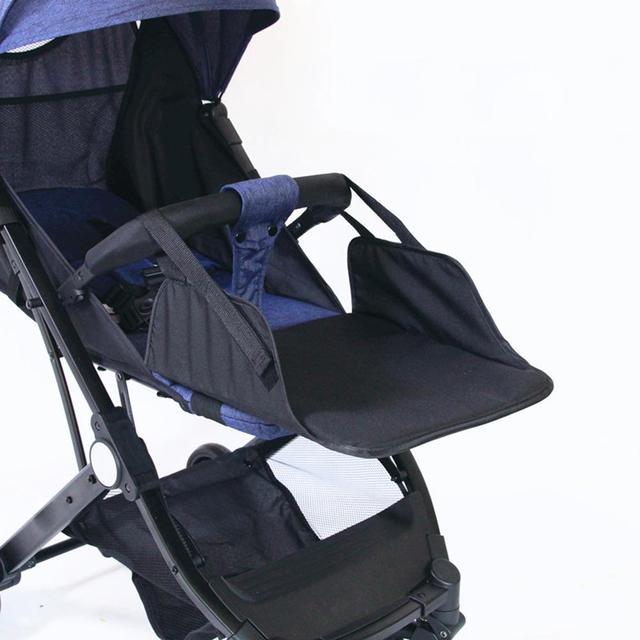 Uniwersalny wózek dziecięcy z regulowanym podnóżkiem, rozszerzonymi fotelami i pedałami - tkanina Oxford - Wianko - 13