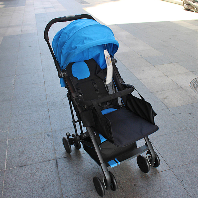 Uniwersalny wózek dziecięcy z regulowanym podnóżkiem, rozszerzonymi fotelami i pedałami - tkanina Oxford - Wianko - 8