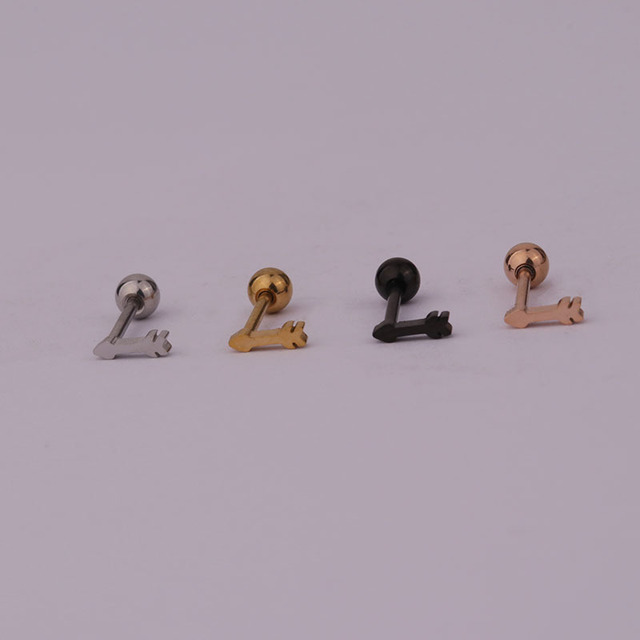Sztuka złotych kolczyków Helix w kształcie małych, ślicznych serc wąż uszu szpilki mankietowych - Wianko - 5