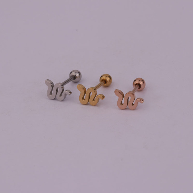Sztuka złotych kolczyków Helix w kształcie małych, ślicznych serc wąż uszu szpilki mankietowych - Wianko - 10
