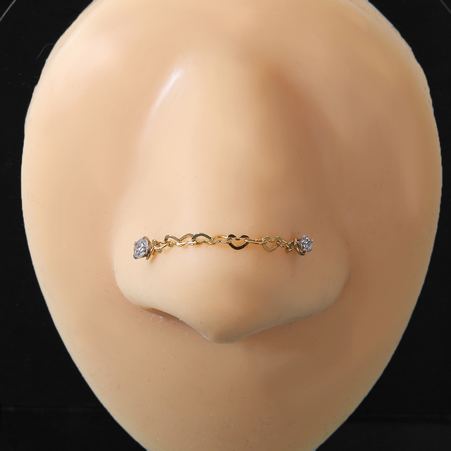 Łańcuch nosowy AOEDEJ z perłą i podwójnym pierścieniem ze stali nierdzewnej - Wianko - 20