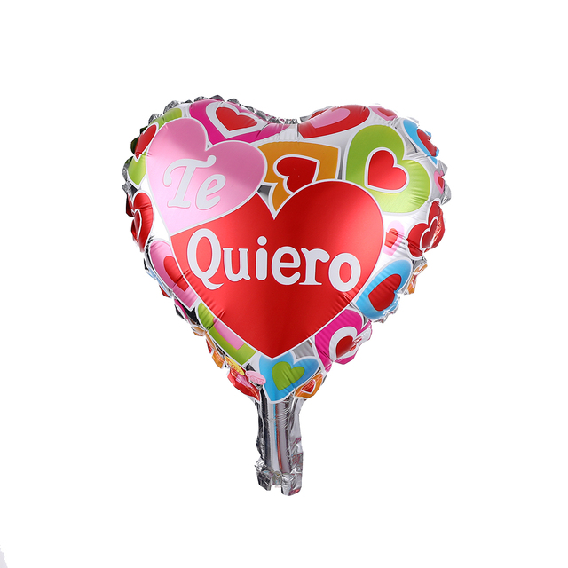10 sztuk 10-calowy hiszpański balon foliowy czerwone serce - TE AMO dekoracje ślubne, walentynki - Wianko - 18