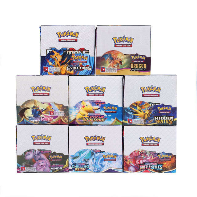 Booster Box Pokemon TCG: Miecz i Tarcza - Słońce i Księżyc - Ewolucje - Gra Karciana - 324 szt./pudło - Zabawka dla Dzieci - Wianko - 2