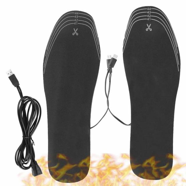 Elektryczne podgrzewane wkładki USB do butów - stopy ciepłe, termiczne i zmywalne - Wianko - 8