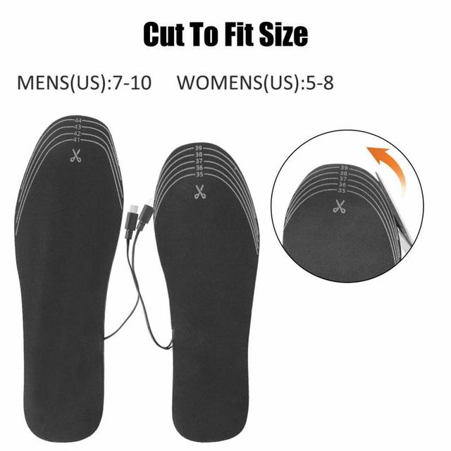 Elektryczne podgrzewane wkładki USB do butów - stopy ciepłe, termiczne i zmywalne - Wianko - 12