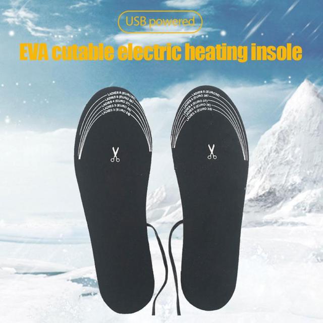Elektryczne podgrzewane wkładki USB do butów - stopy ciepłe, termiczne i zmywalne - Wianko - 3