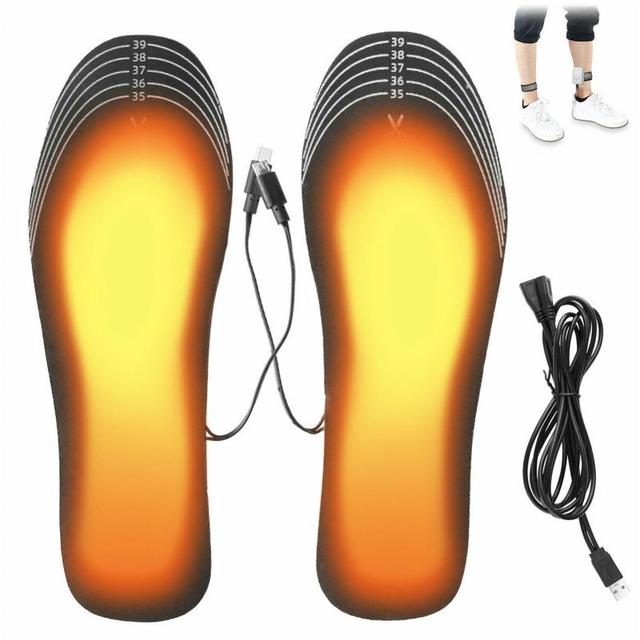Elektryczne podgrzewane wkładki USB do butów - stopy ciepłe, termiczne i zmywalne - Wianko - 1