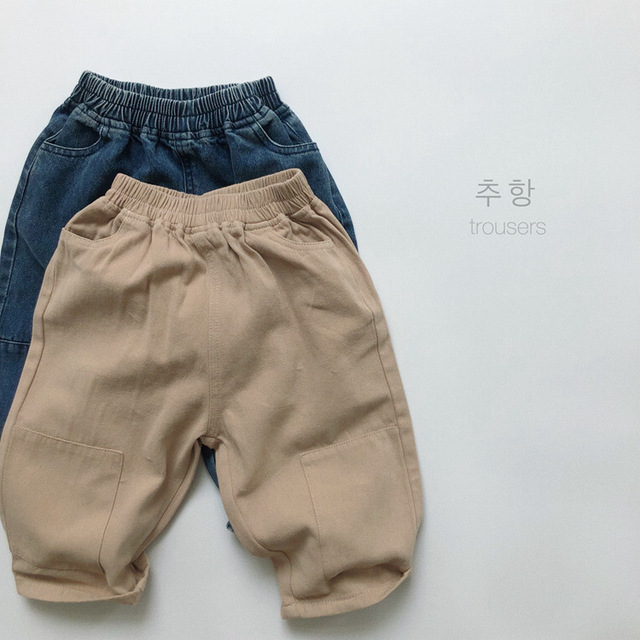 Jesień Jeansy koreańskiego stylu dla chłopców i dziewcząt - spodnie dziecięce z elastycznym paskiem - Wianko - 5