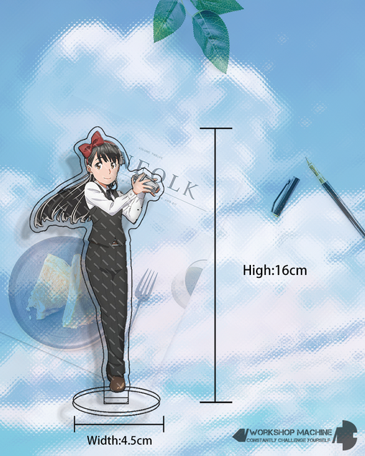 Hinamatsuri Anime Manga Cosplay - stojak na klucze akrylowy model postaci - 16cm - Wianko - 4
