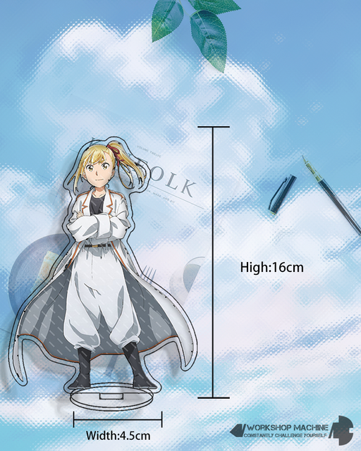 Hinamatsuri Anime Manga Cosplay - stojak na klucze akrylowy model postaci - 16cm - Wianko - 2
