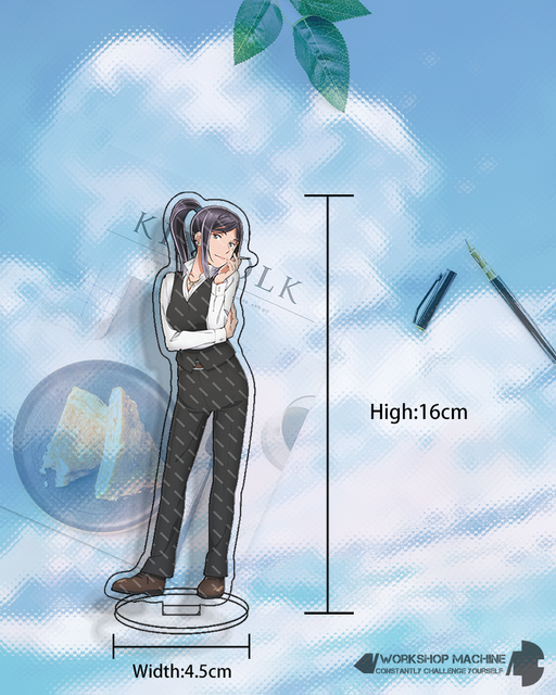 Hinamatsuri Anime Manga Cosplay - stojak na klucze akrylowy model postaci - 16cm - Wianko - 5